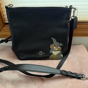 Coach Black Crossbody Bag with Cartoon Design